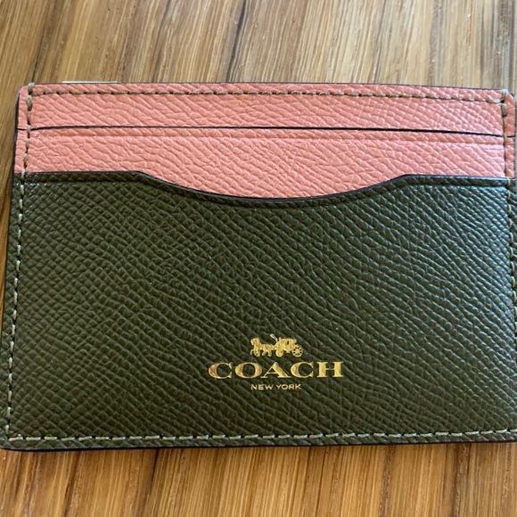 NWT Coach Crossgrain Color Blocked Card Case - Picture 2 of 3